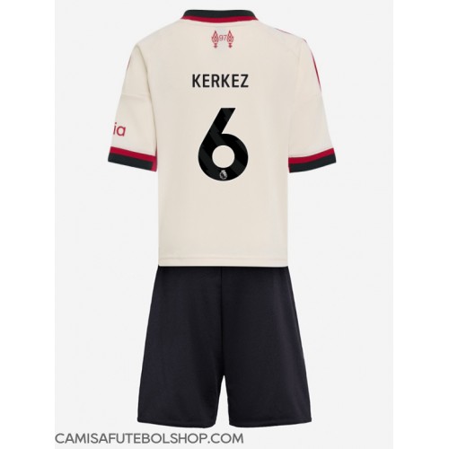 Camisa de time de futebol Liverpool Milos Kerkez #6 Replicas 2º Equipamento Infantil 2025-26 Manga Curta (+ Calças curtas)